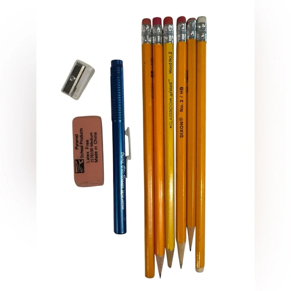 School lot Mead 5 pocket folder & 2 pocket canvas pencil pouch + more